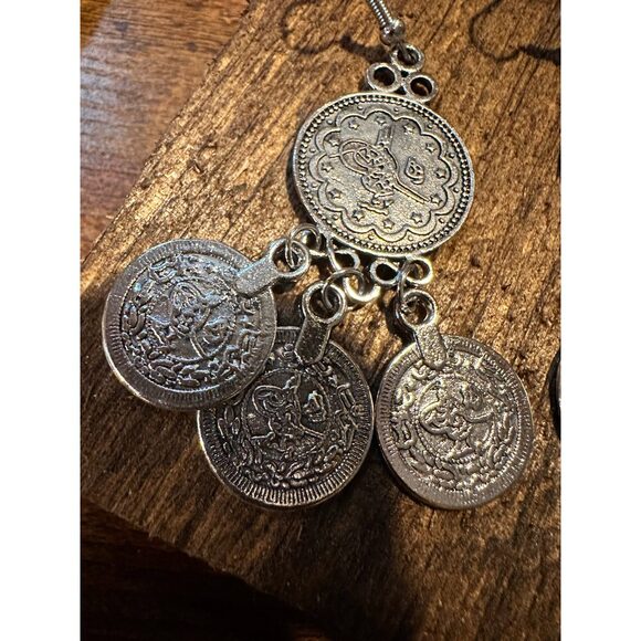 Vintage-Inspired Boho Coin Dangle Earrings in Gift-Ready Box - Picture 9 of 10